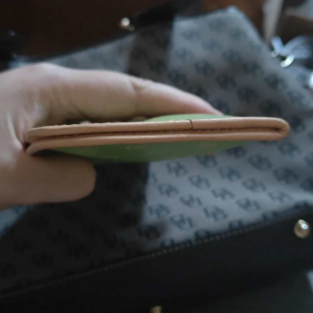 Dooney & Bourke Line Green Monogrammed Coated Canvas Soft Eyeglass Case